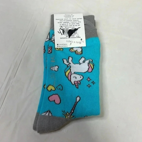 NEW Two Left Feet Small Feet Sparkle All Day Unicorn socks - Picture 4 of 5